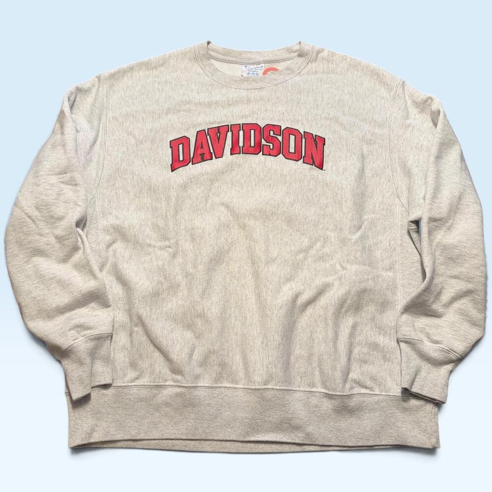 Davidson Wildcats Sweatshirt Mens XL Gray NCAA College Champion Reverse Weave